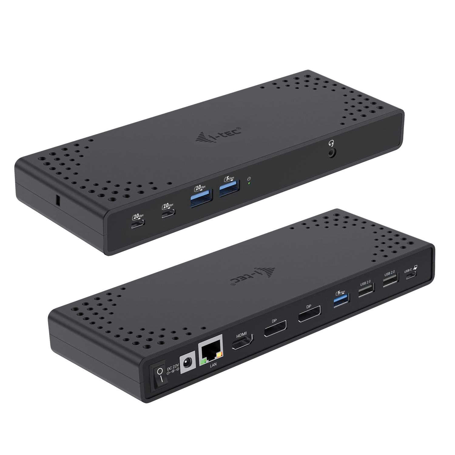 I-TEC USB-C Triple Display DS Gen2 2xDP 1xHDMI 1xGLAN 1xUSB 3.2 Gen2 2xUSB 3.2 Gen1 2xUSB-C Gen2 2xUSB 2.0 1xAudio/Mic PD100W