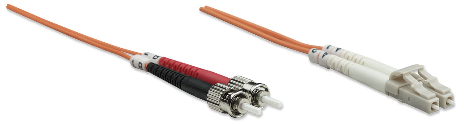 INTELLINET LWL Anschlusskabel LC/ST 3M Multimode OM1 orange