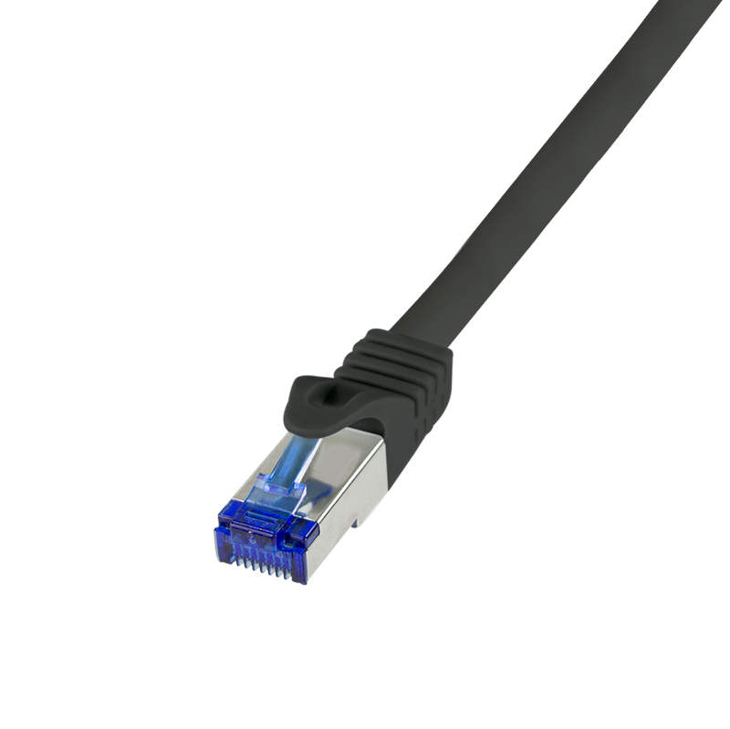 Logilink Patchkabel Ultraflex, Cat.6A, S/FTP, schwarz, 0,5 m