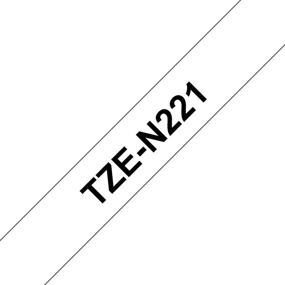 TZE-N221 NON-LAMINATED TAPE 9MM 8M BLACK ON WHITE
