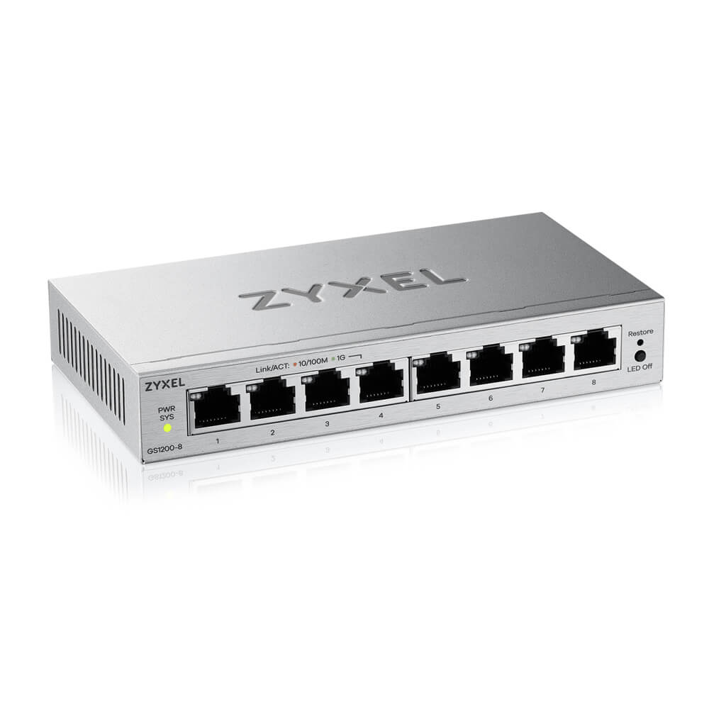 Zyxel GS1200-8V3 8-Port Gigabit web / smart managed Switch