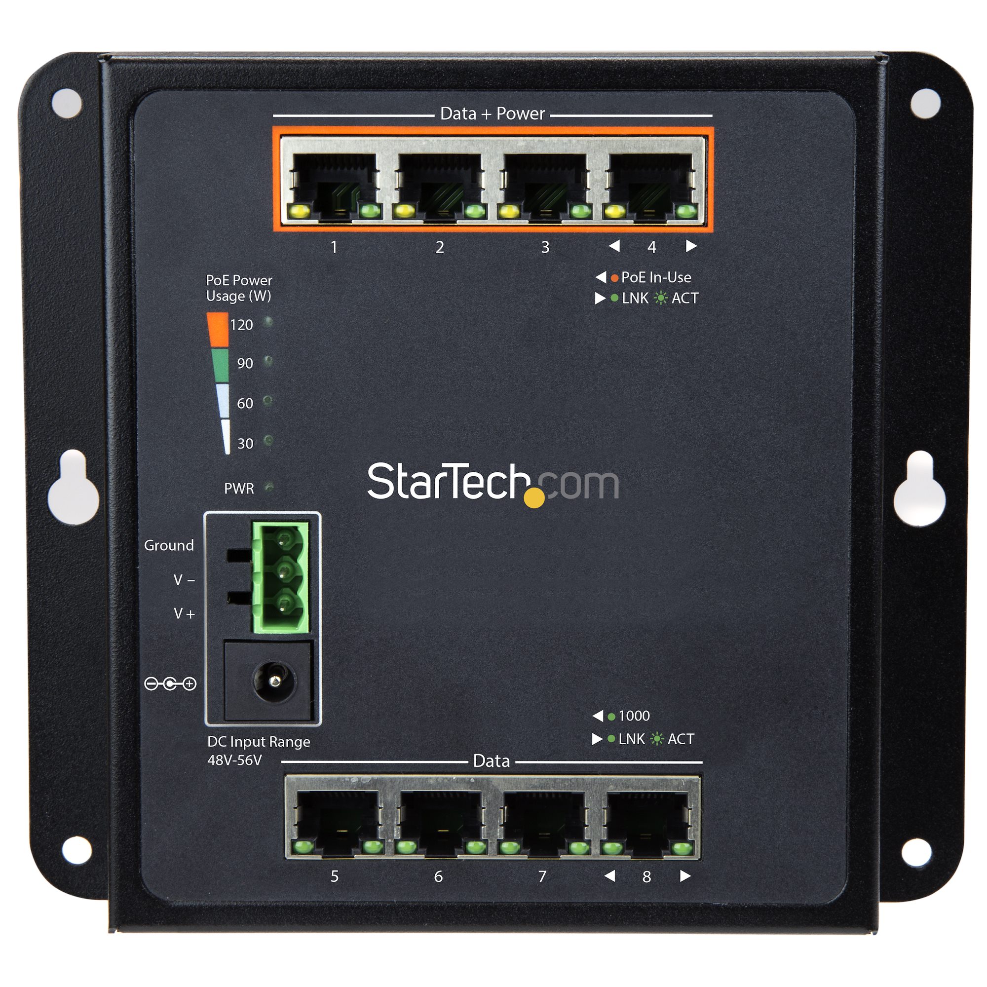 ETHERNET SWITCH 8-PORT 4X RJ45/4X POE+/2GBIT/S