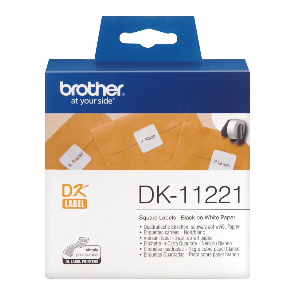 DK QUADR. SINGLE ROLLS WHITE 1000PCS/RL
