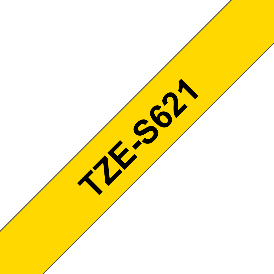 TZE-S621 LAMINATED TAPE 9MM 8M BLACK ON YELLOW