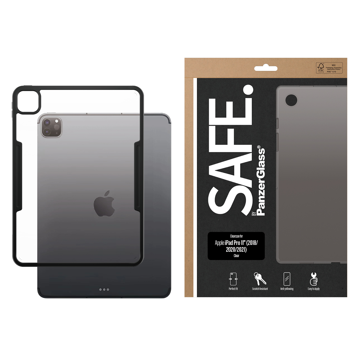 PANZERGLASS SAFE CASE IPAD PRO 11 (20182020-22 2024) TRANSP