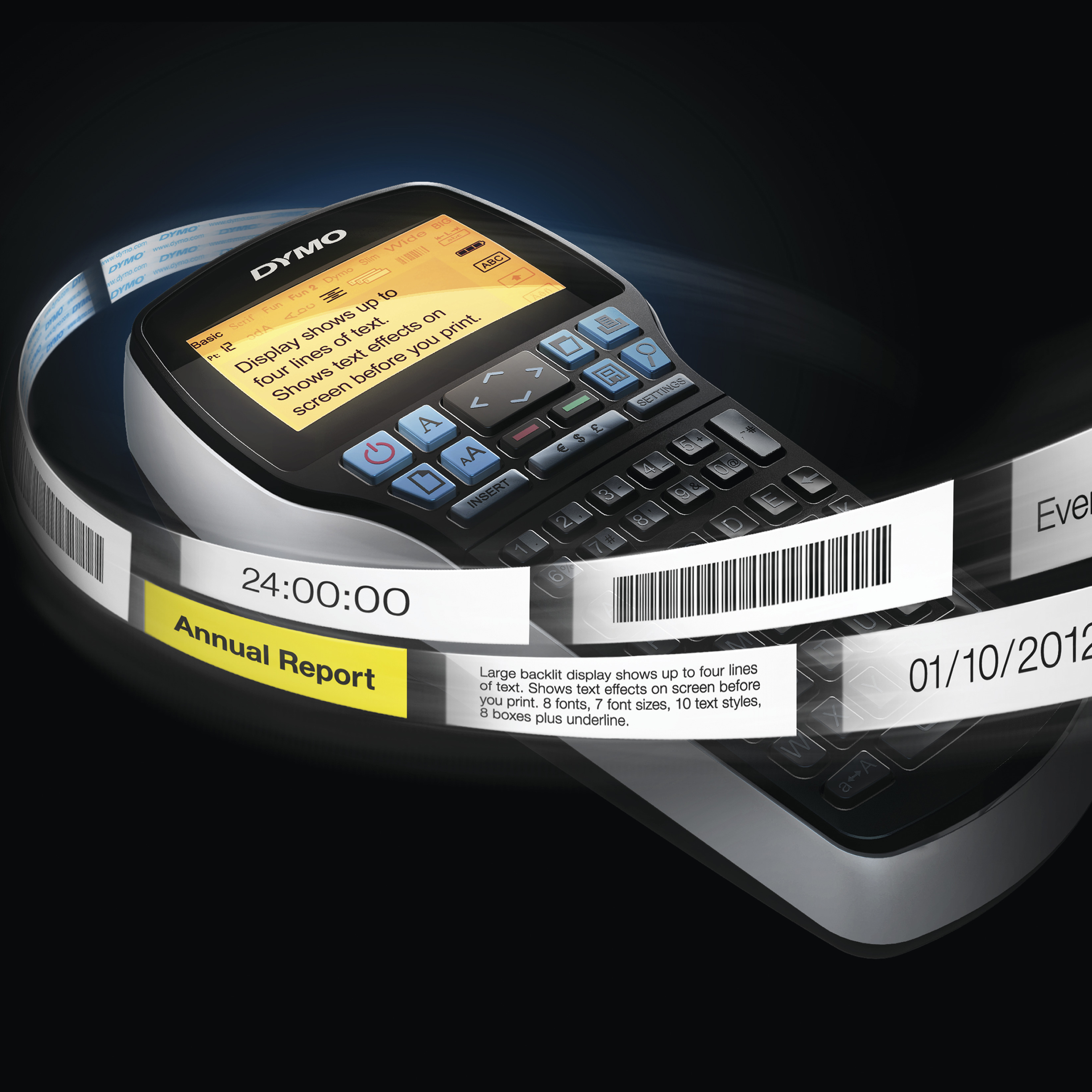 DYMO LabelManager 420P 6/9/12/19 mm D1-Bänder ABC