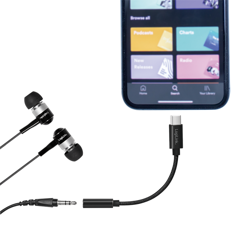 LogiLink USB-C/3,5mm Klinke-Buchse
