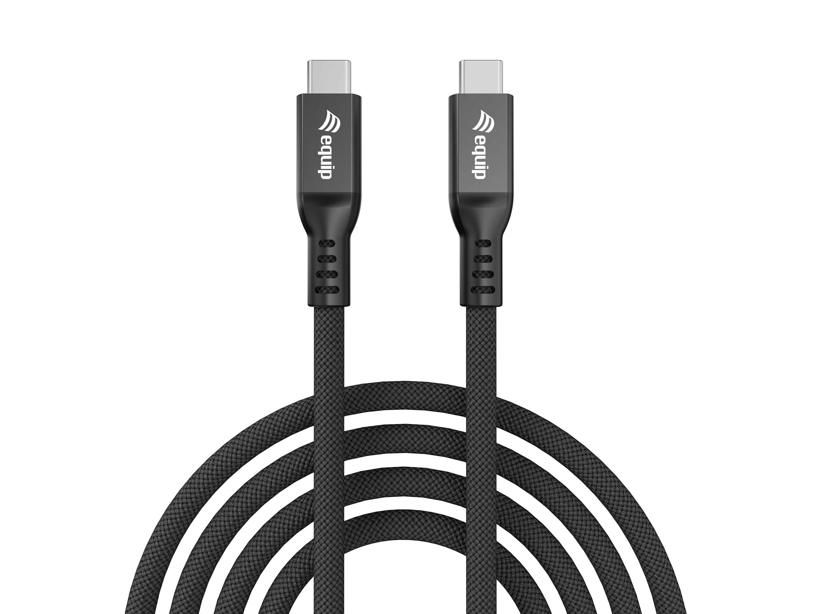 Equip Kabel USB-C4.0->C 80Gbps PD240W St/St 1.20m schwarz