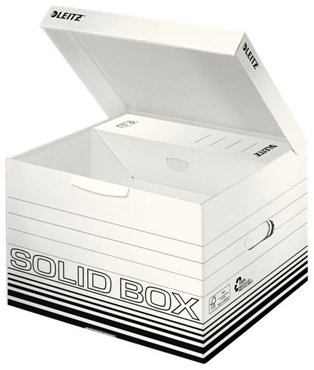 LEITZ Archivboxen Solid M weiß 32,5 x 36,0 x 27,0 cm, 10 St.