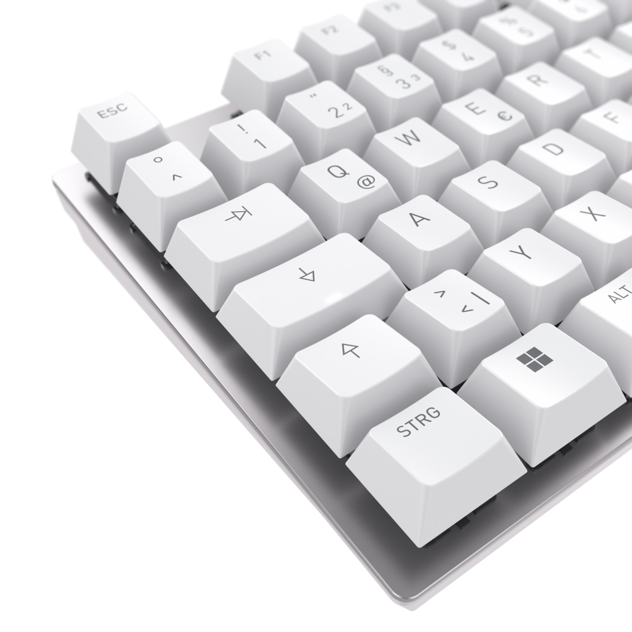 CHERRY KC 200 MX Tastatur kabelgebunden weiß-silber