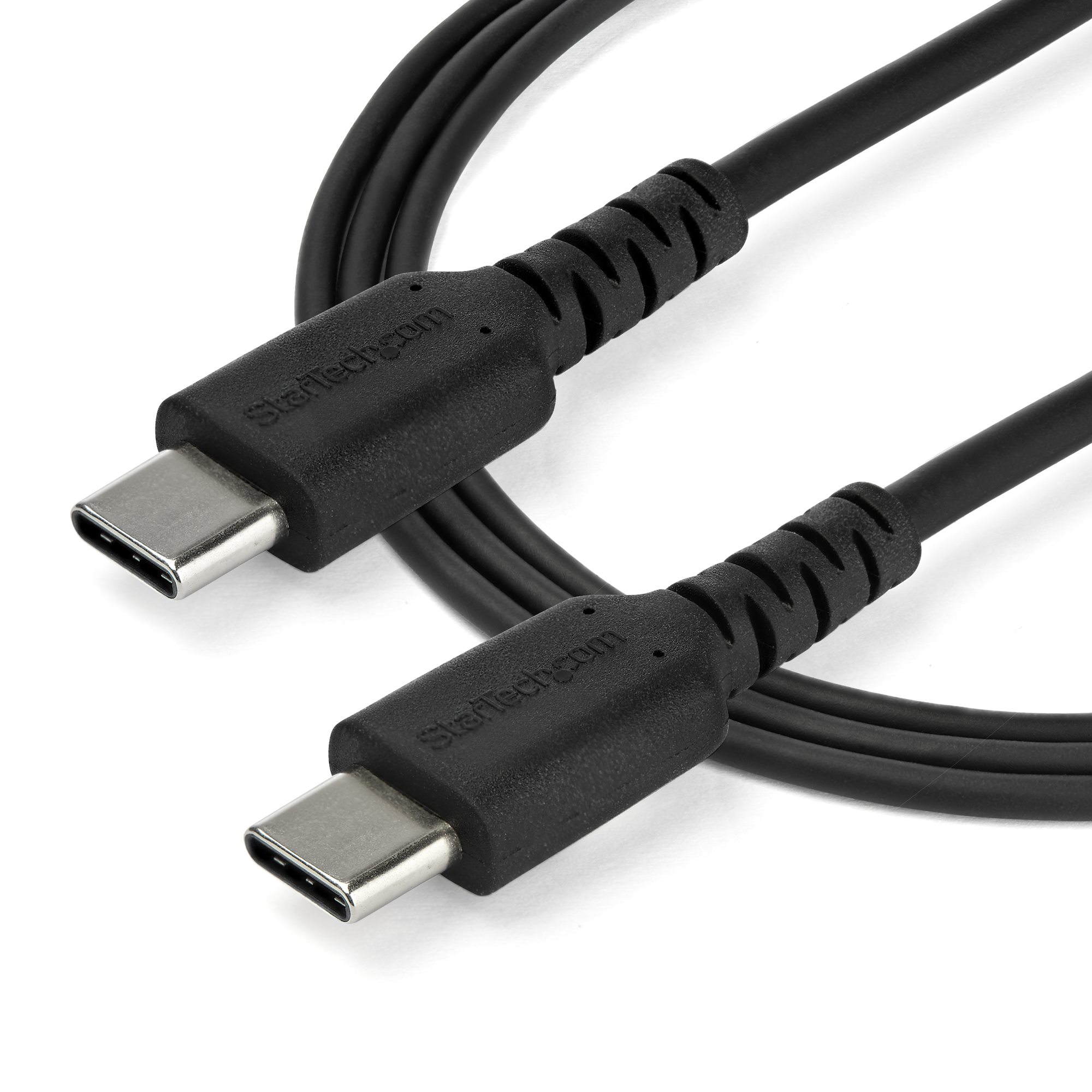 STARTECH.COM RUSB2CC2MB USB-C Kabel 2m hochwertiges USB 2.0 Typ-C Datenübertragungs und Ladekabel St/St Schwarz