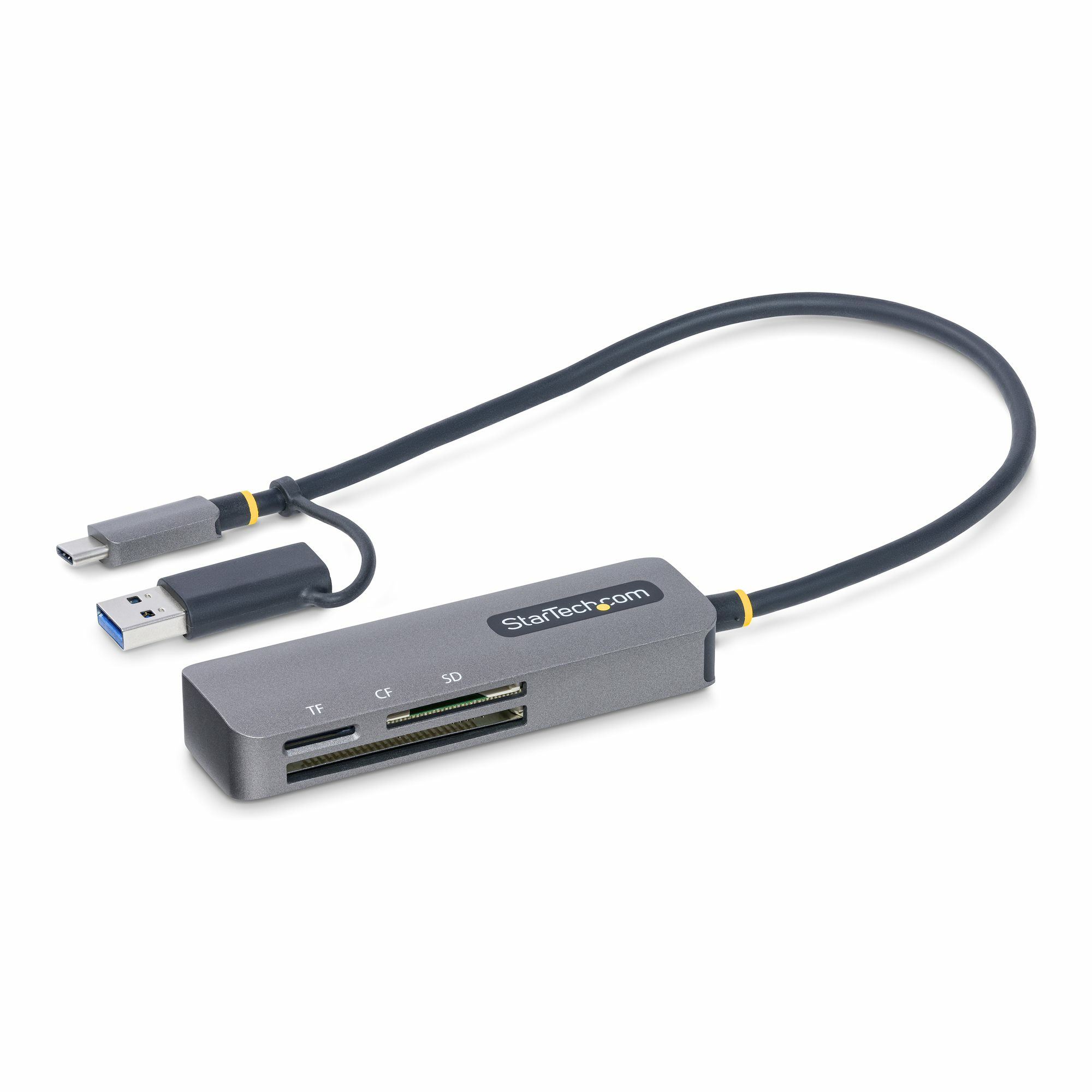 STARTECH.COM USB 3.0multikartenleser SD/microSD/CF USB-C Kartenleser mit USB-A Adapter Externer Kartenlesegerät