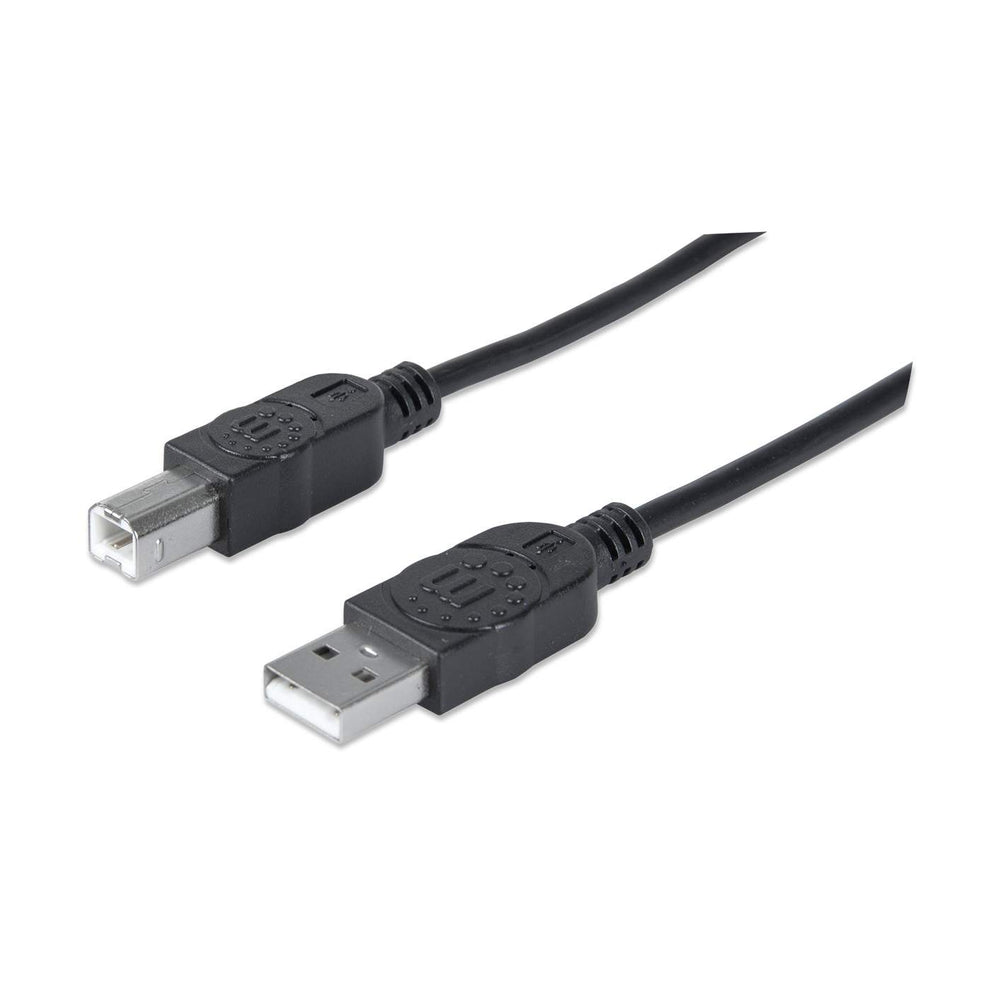 MANHATTAN USB 2.0 Anschlusskabel 5,0m schwarz Typ A-Stecker / Typ B-Stecker