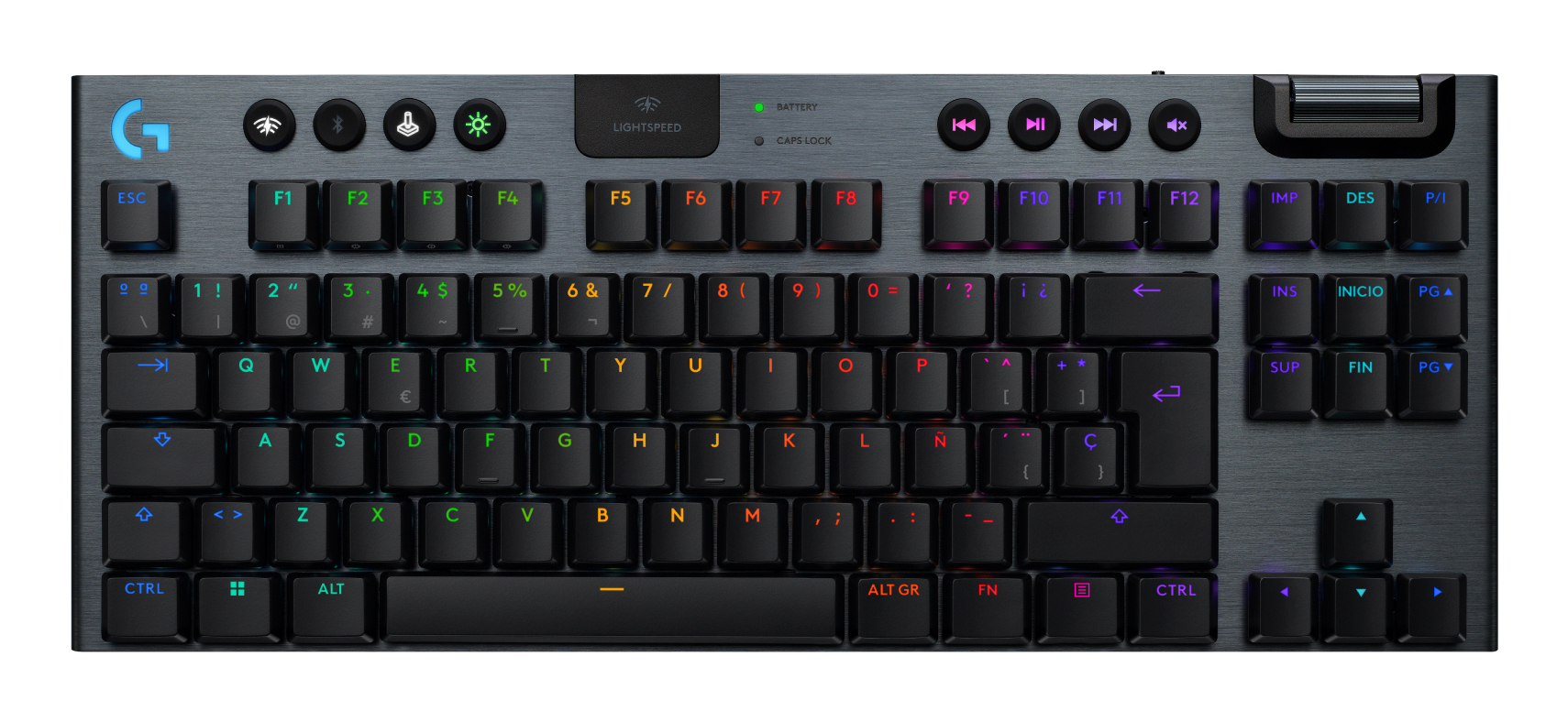 G915 X LIGHTSPEED TKL LOW-PROFL WRLS G KB-BLACK-ESP-EMEA28I-935