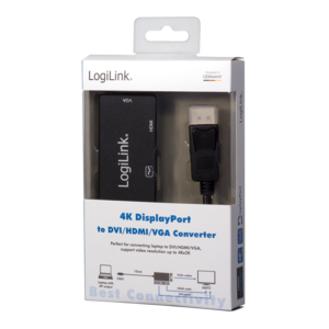Logilink 4K DisplayPort 1.2 zu DVI/HDMI/VGA Adapter