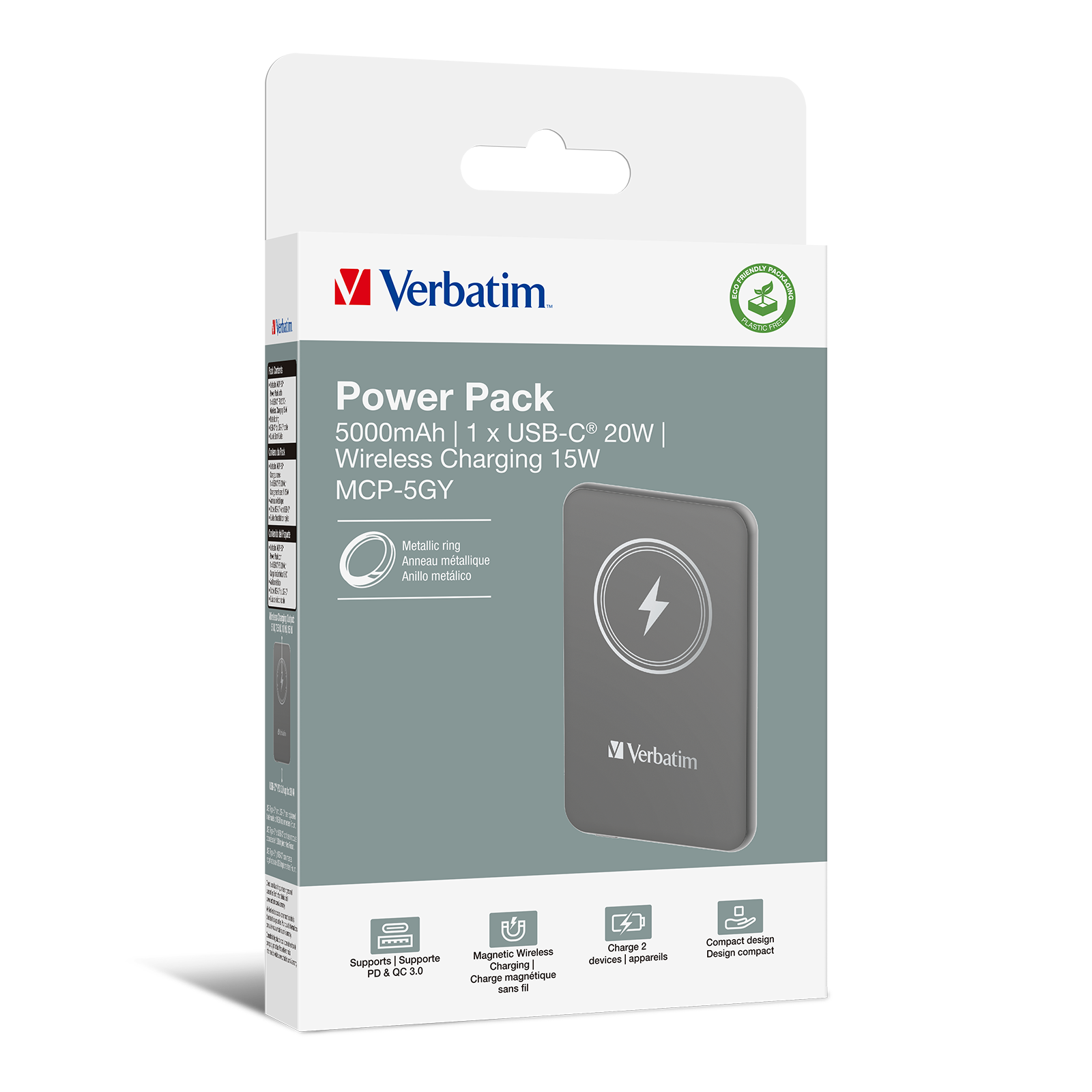 Wireless Powerbank Charge ''n'' Go 5.000mAh
