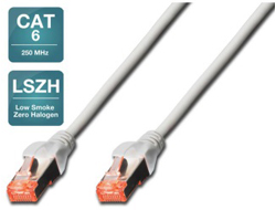 DIGITUS CAT 6 S/FTP Patchkabel, 10 Stück, 0,25m, grau