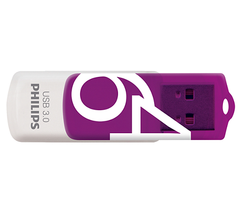 PHILIPS USB-Stick Vivid 3.0 lila, weiß 64 GB, 1 St.
