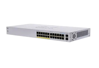 CISCO Business Switching CBS110 Unmanaged 24-port Gigabit Partial PoE 2x1G SFP Shared
