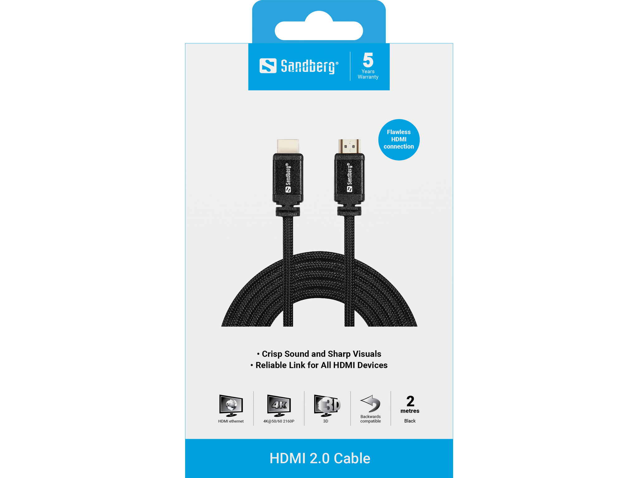SANDBERG HDMI 2.0 19M-19M 2m