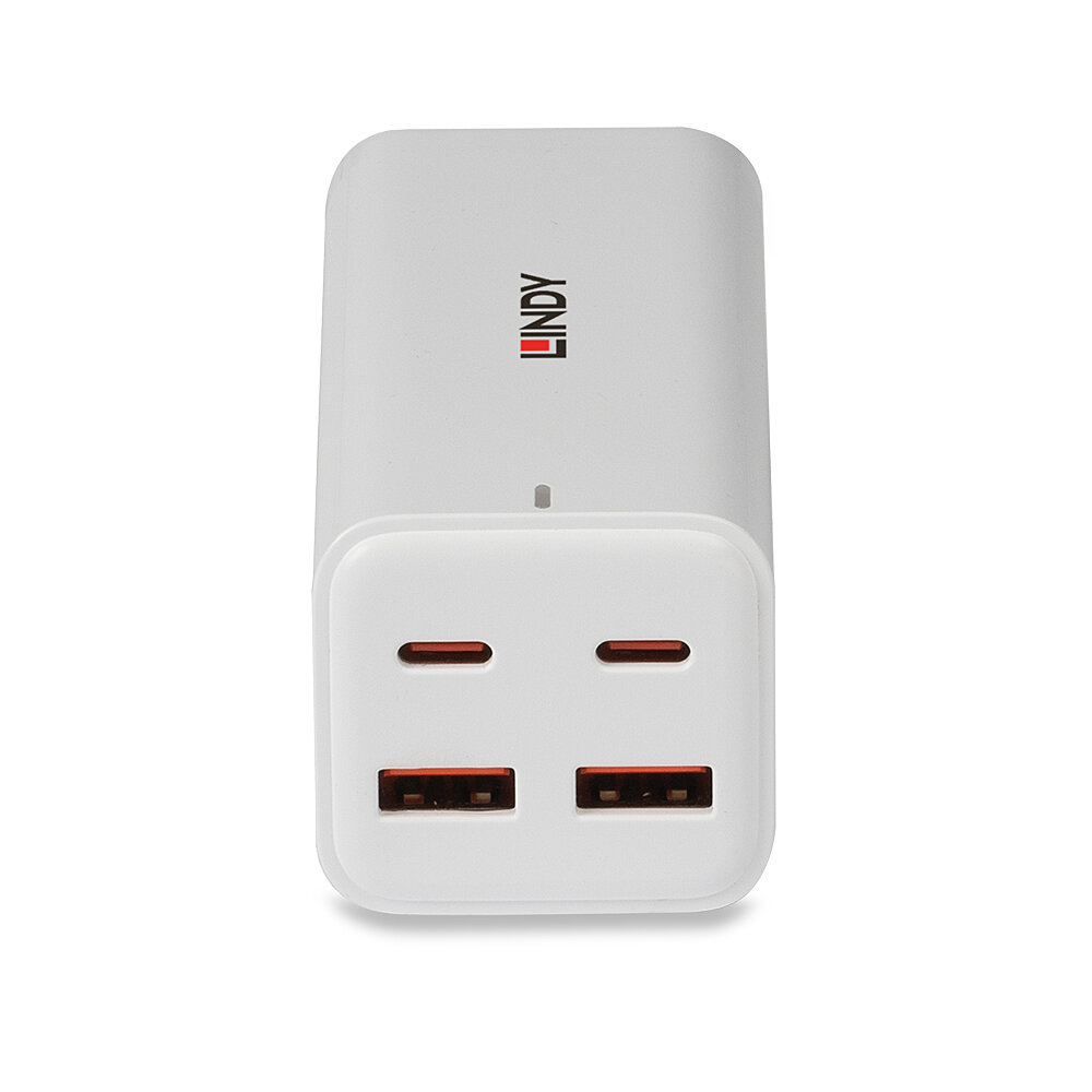 LINDY 100W 4-Port USB Desktop GaN Fast Charger
