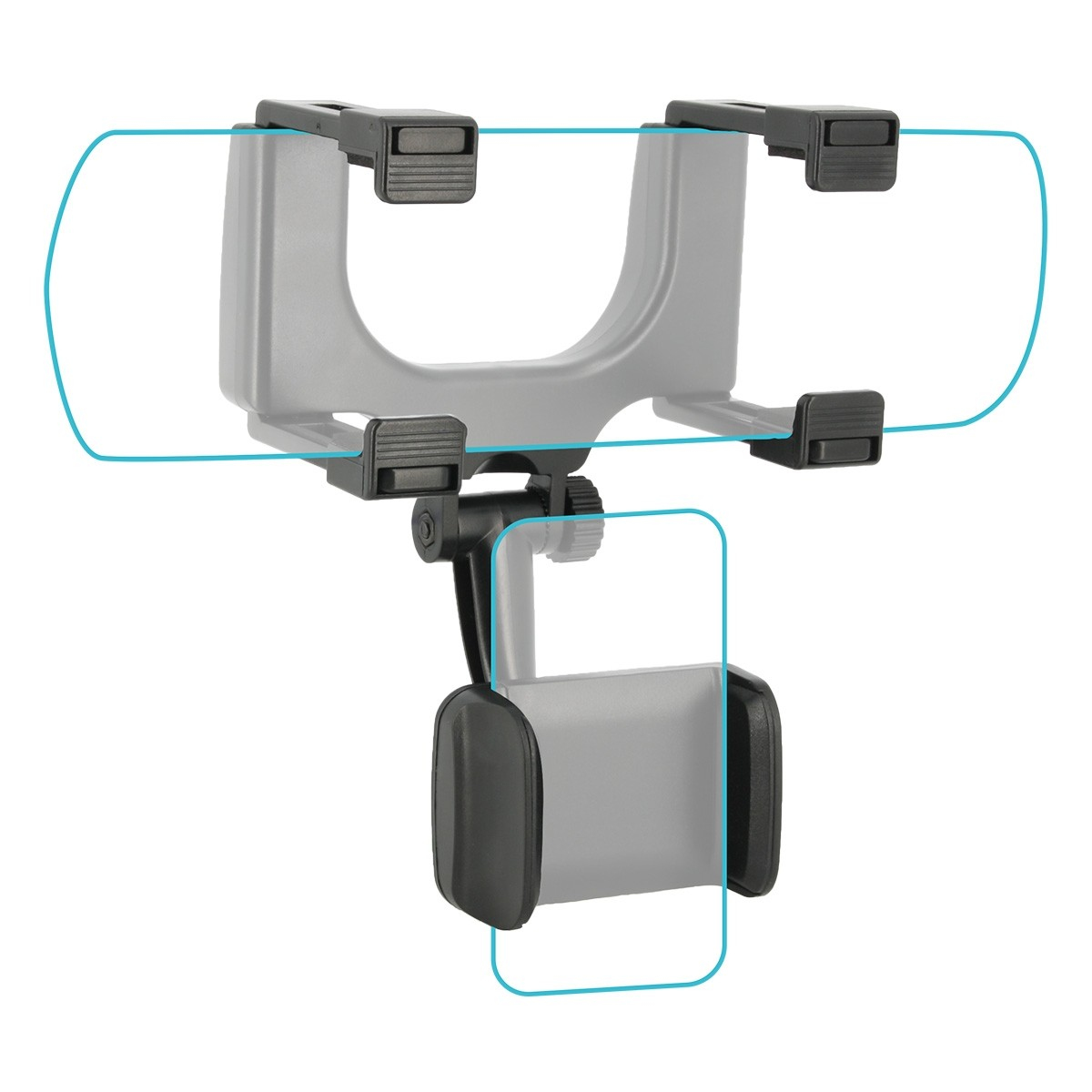 Mobilis Universal Car Rear Mirror Mount for Smartphone
