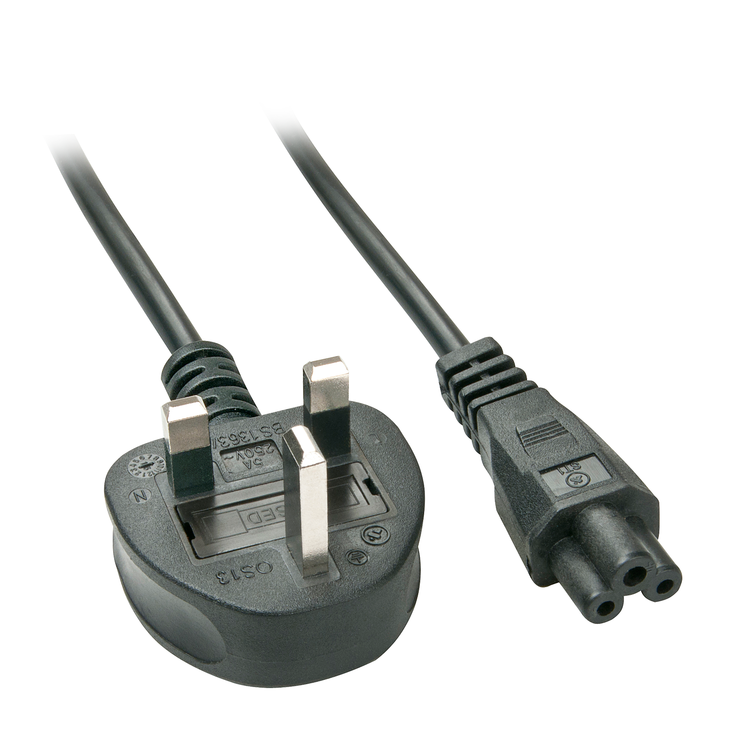 LINDY IEC-Netzkabel UK C5 2m