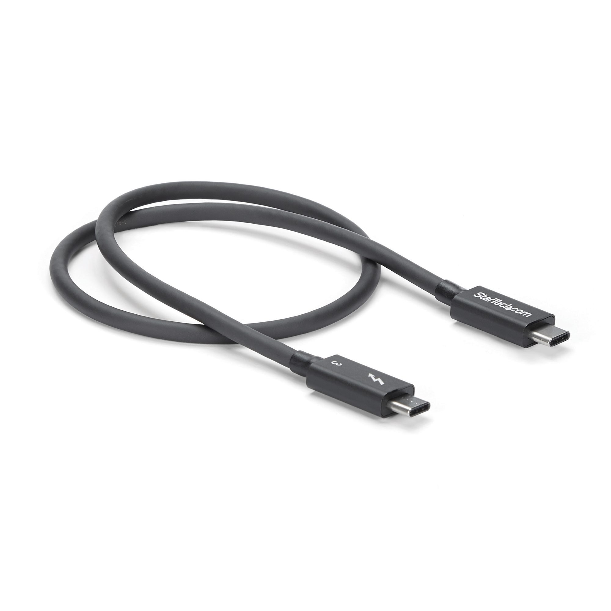 STARTECH.COM 0.5m Thunderbolt 3 40Gbps USB-C Cable Thunderbolt USB and DisplayPort Compatible