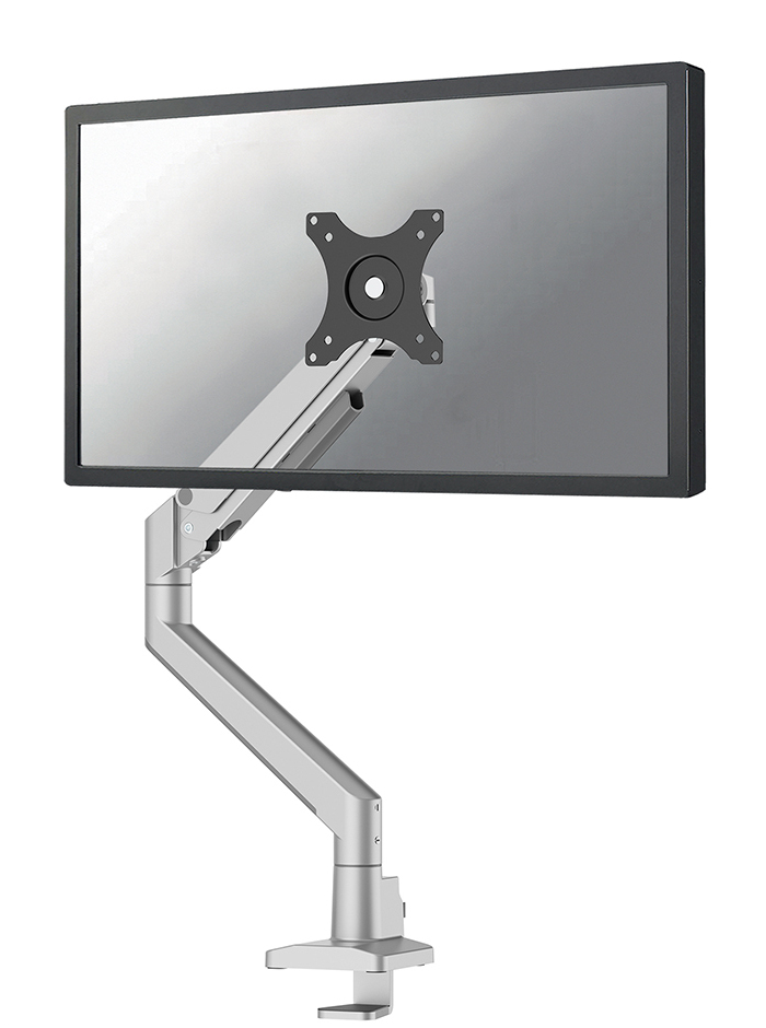 NEOMOUNTS Next Slim Desk Mount single display topfix clamp/grommet silver