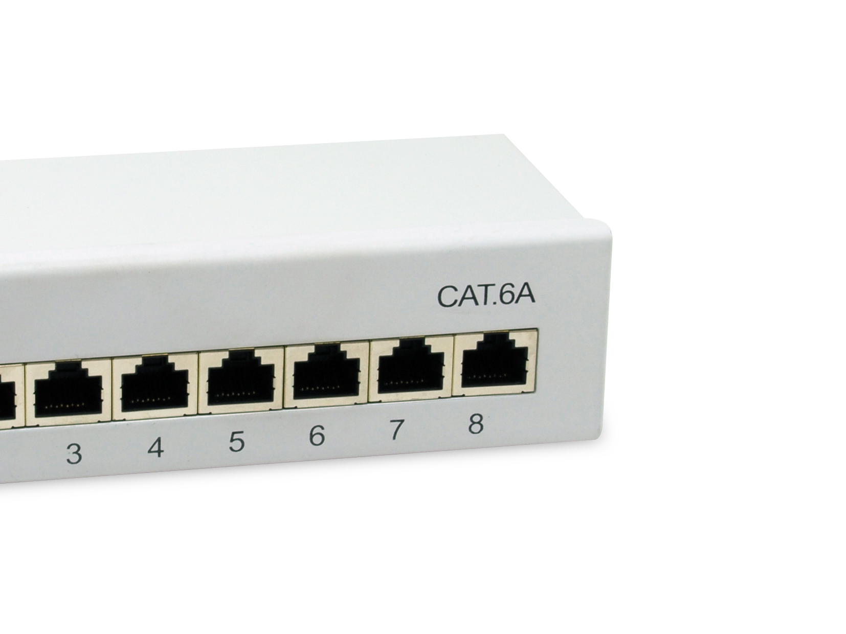 Equip Patchpanel 8xRJ45 Cat6a Desktop 500MHz RAL7035