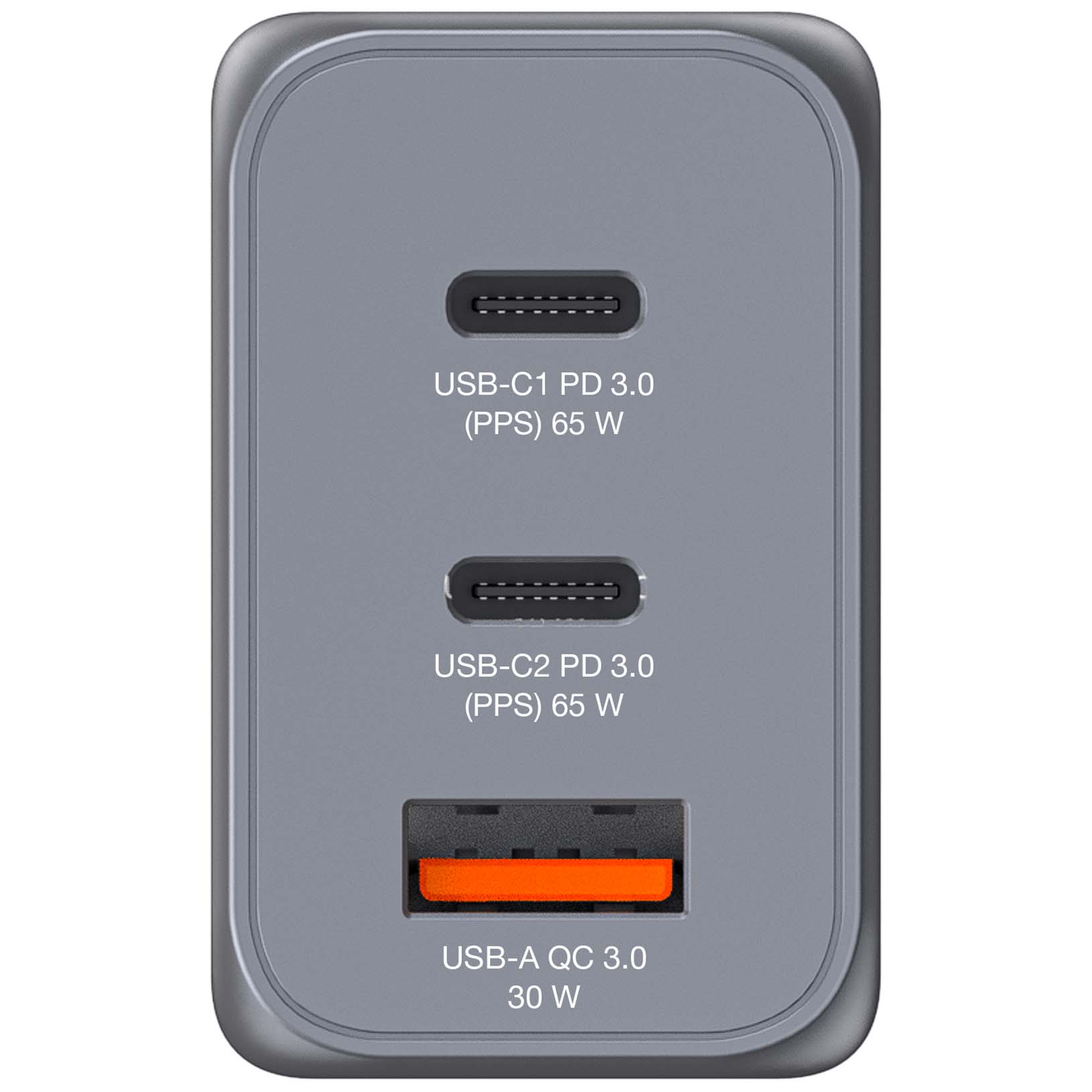Verbatim GNC-65 GaN Charger 3 Port 65W USB A/C (EU/UK/US)