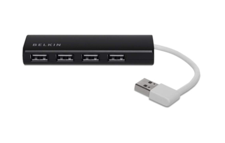 USB 2.0 HUB 1: 4 SLIM PASSIVE BLACK