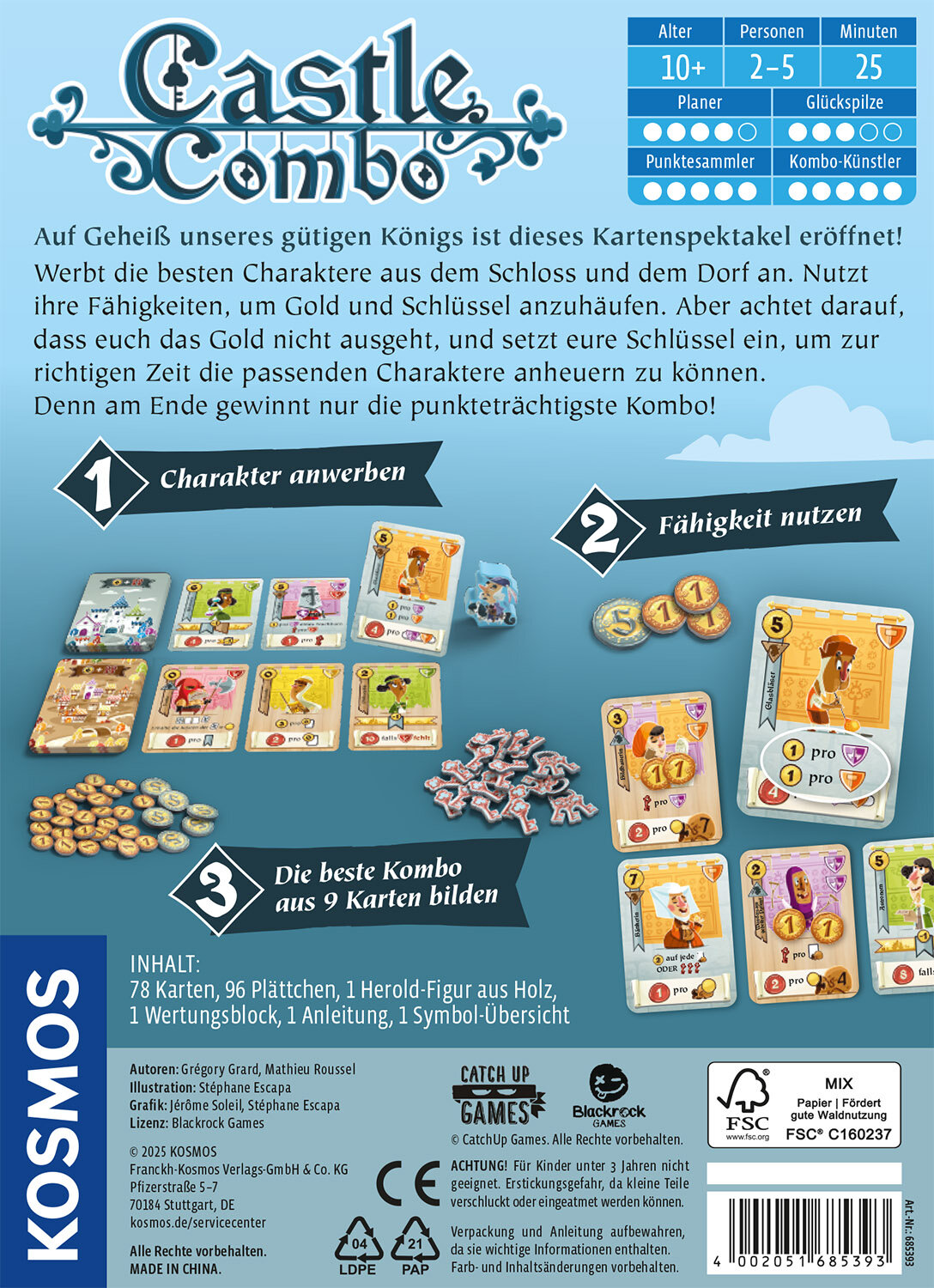 Castle Combo, Kartenspiel