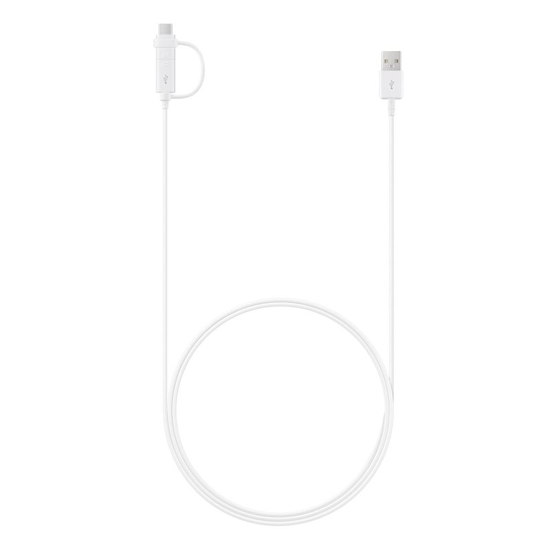 Samsung - EP-DG930DW Combo Cable USB Type-C + Micro-USB - White BULK