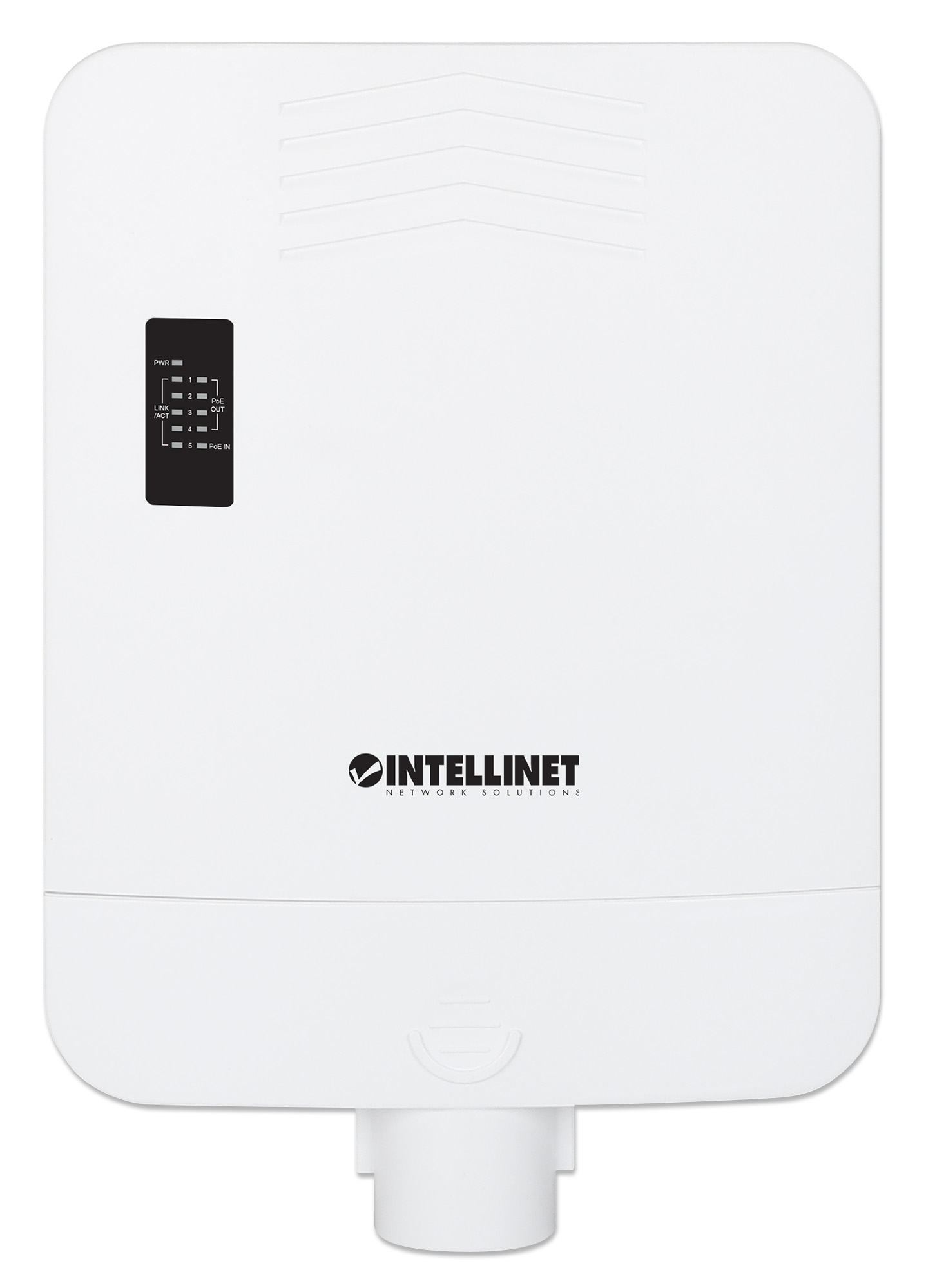 INTELLINET Outdoor PoE-Powered 5-Port Gigabit Switch mit PoE-Passthrough bis 90W Eingangsstrom 4-Port PoE+ Extender bis 100m IP65