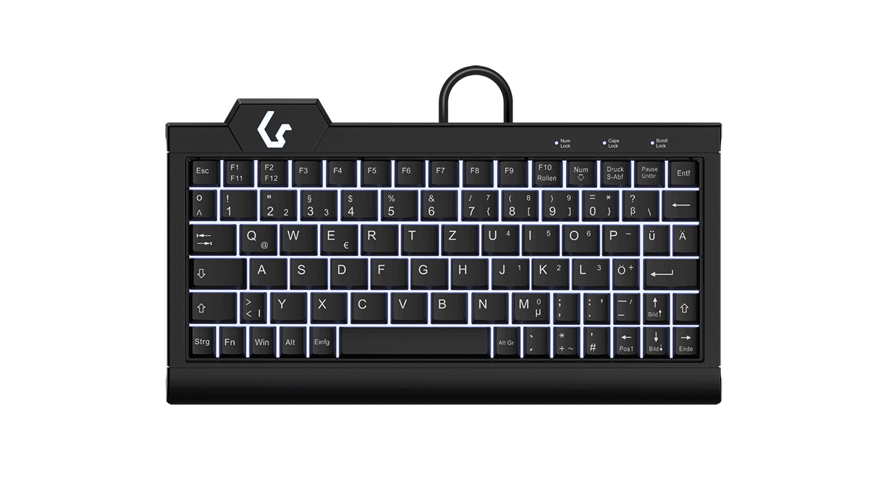 KeySonic Super Mini-TAS, Backlight, BK, KSK-3010ELC (DE)
