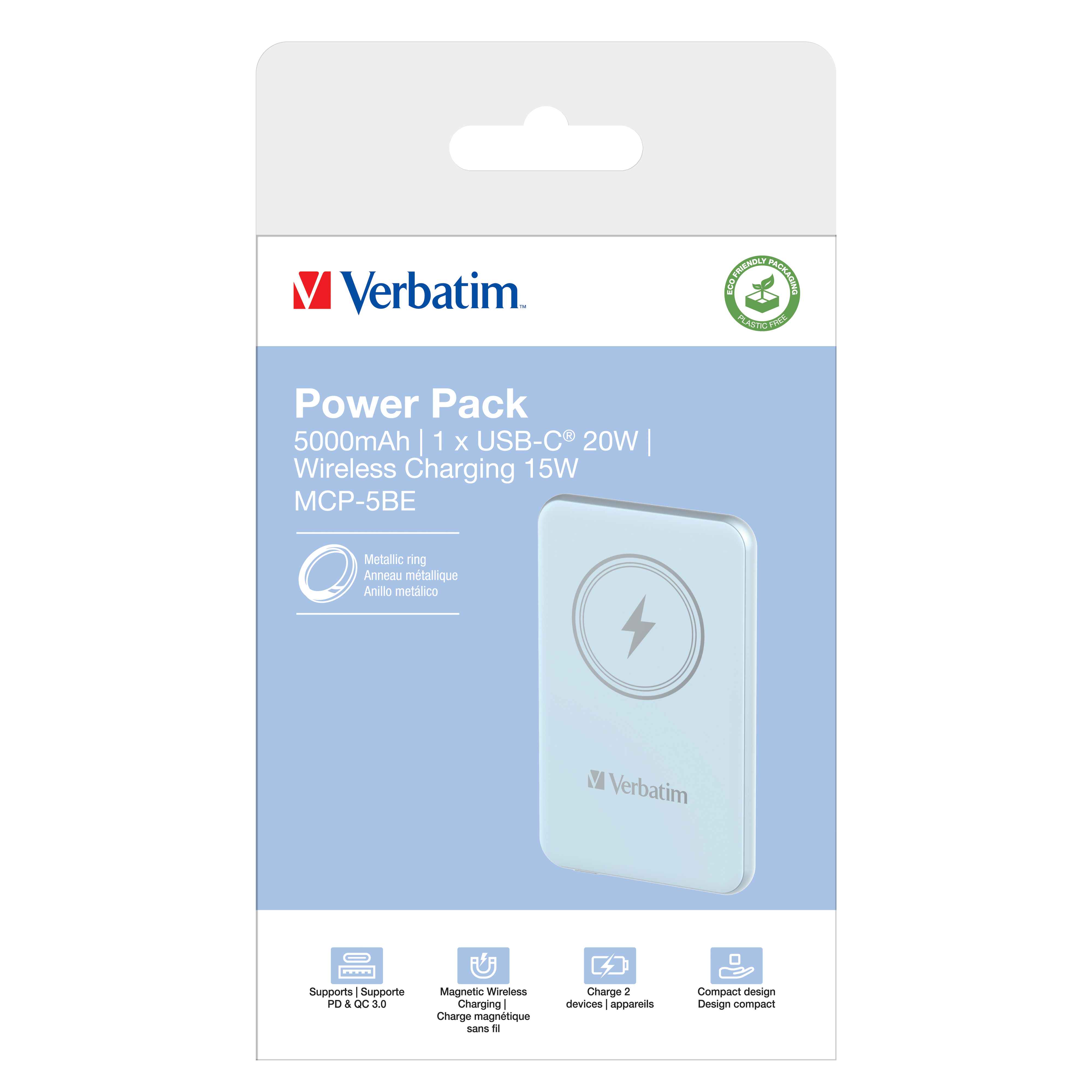 Wireless Powerbank Charge ''n'' Go 5.000mAh
