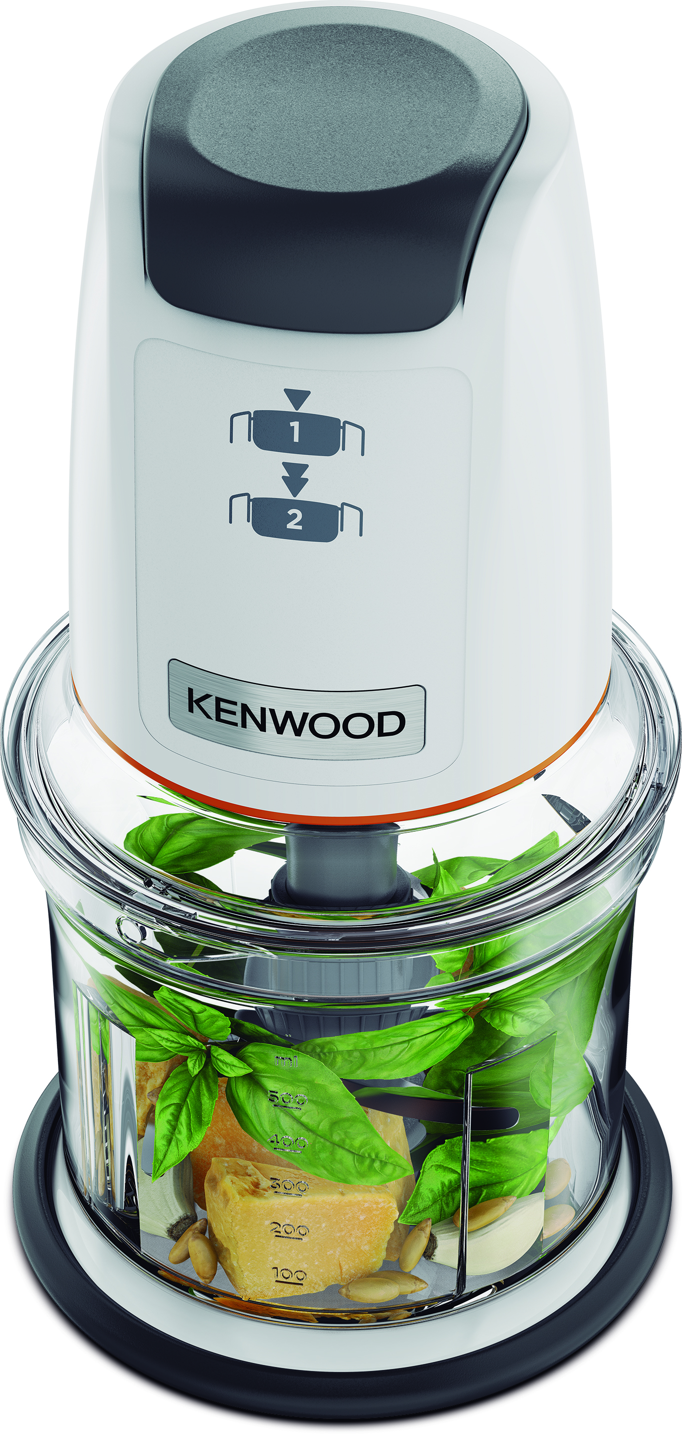 Kenwood CHP61.000WH EasyChop Zerkleinerer mit vier Klingen, 500W, weiß