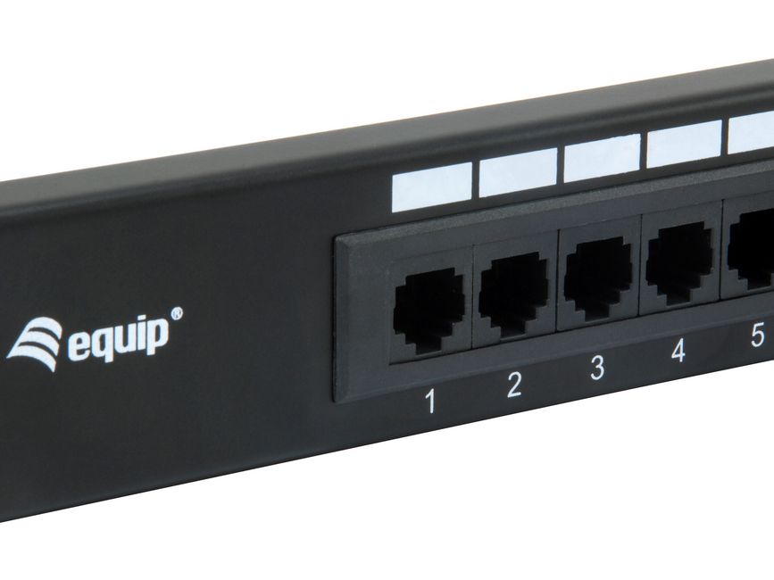 Equip 19 Patchpanel 16xRJ45 Cat5e UTP 1U 100MHz RAL9005