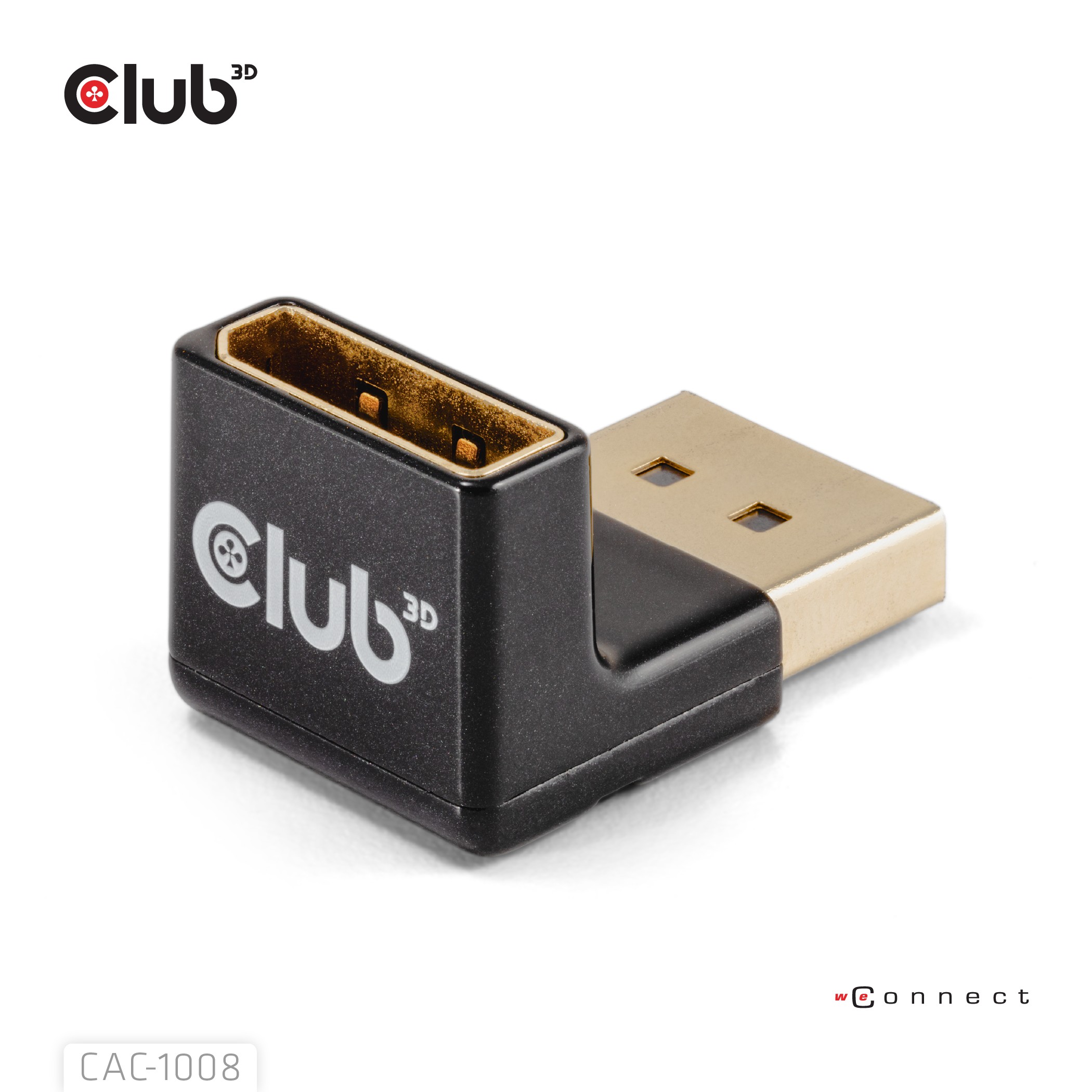 Club3D Adapter DP > DP 1.4 90° abgewinkelt 4K@120Hz St/Bu retail