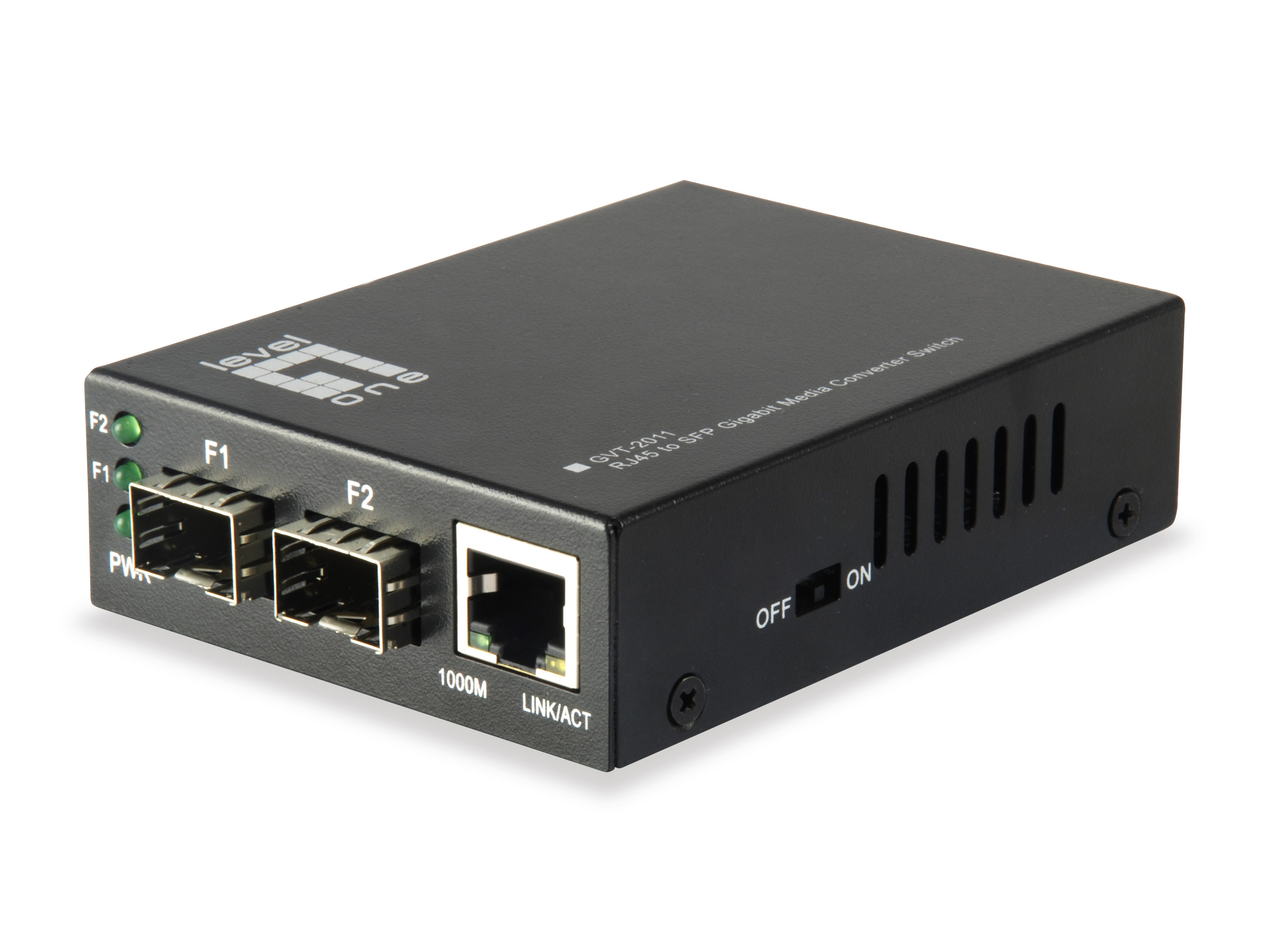 LevelOne Switch 1xGE/2x SFP Media Konverter Plastik