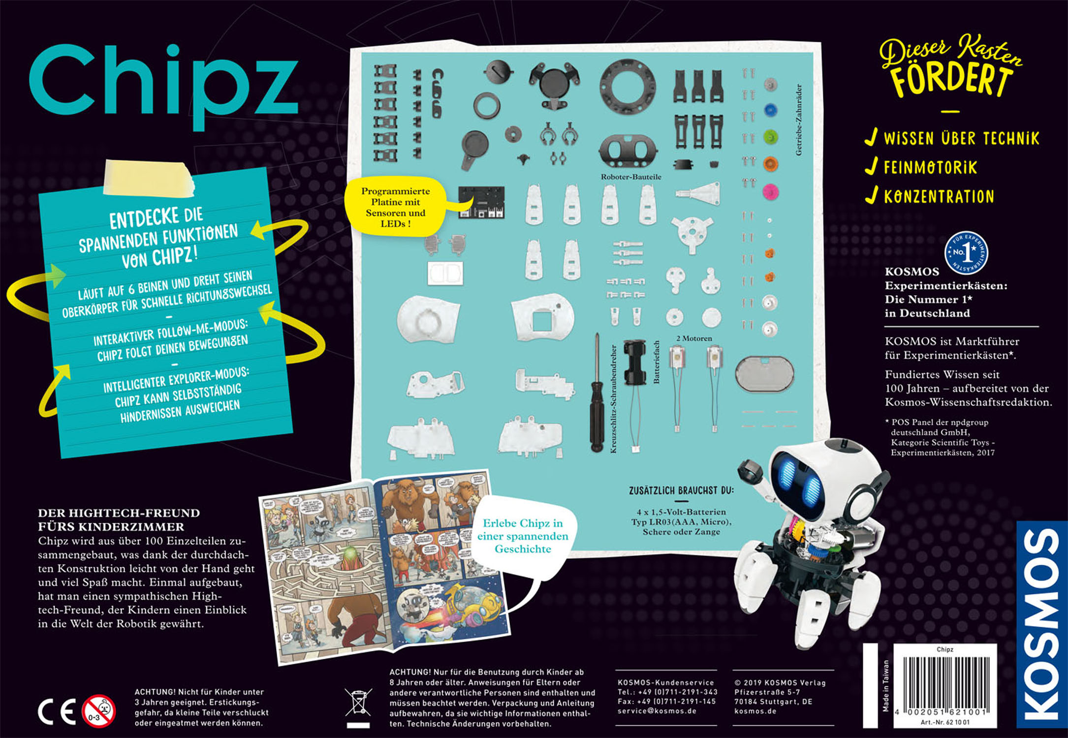 Chipz - Dein intelligenter Roboter, Experimentierkasten