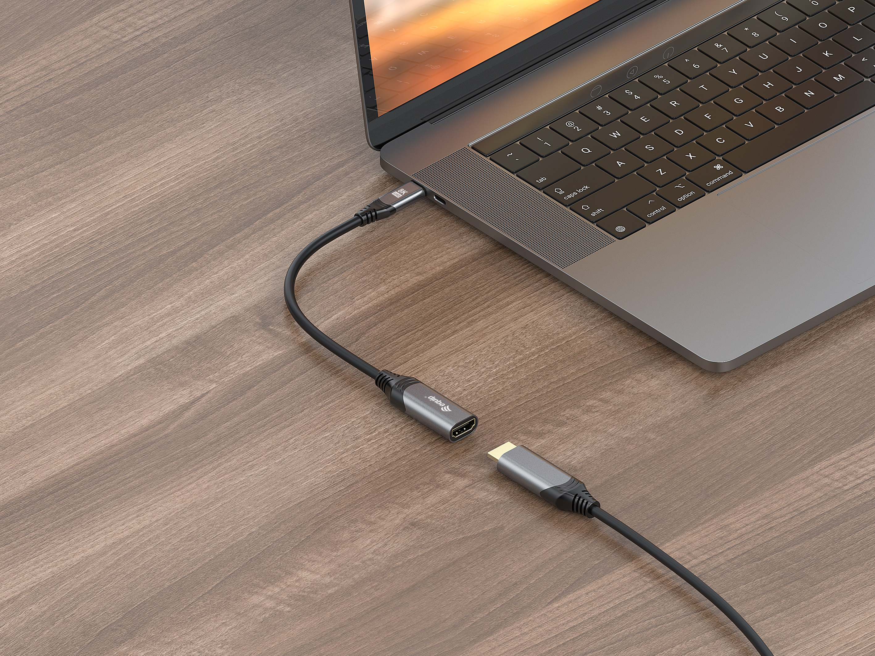 Equip Adapter USB-C->HDMI2.1 St/Bu 8K/ 60Hz 0.15m PVC