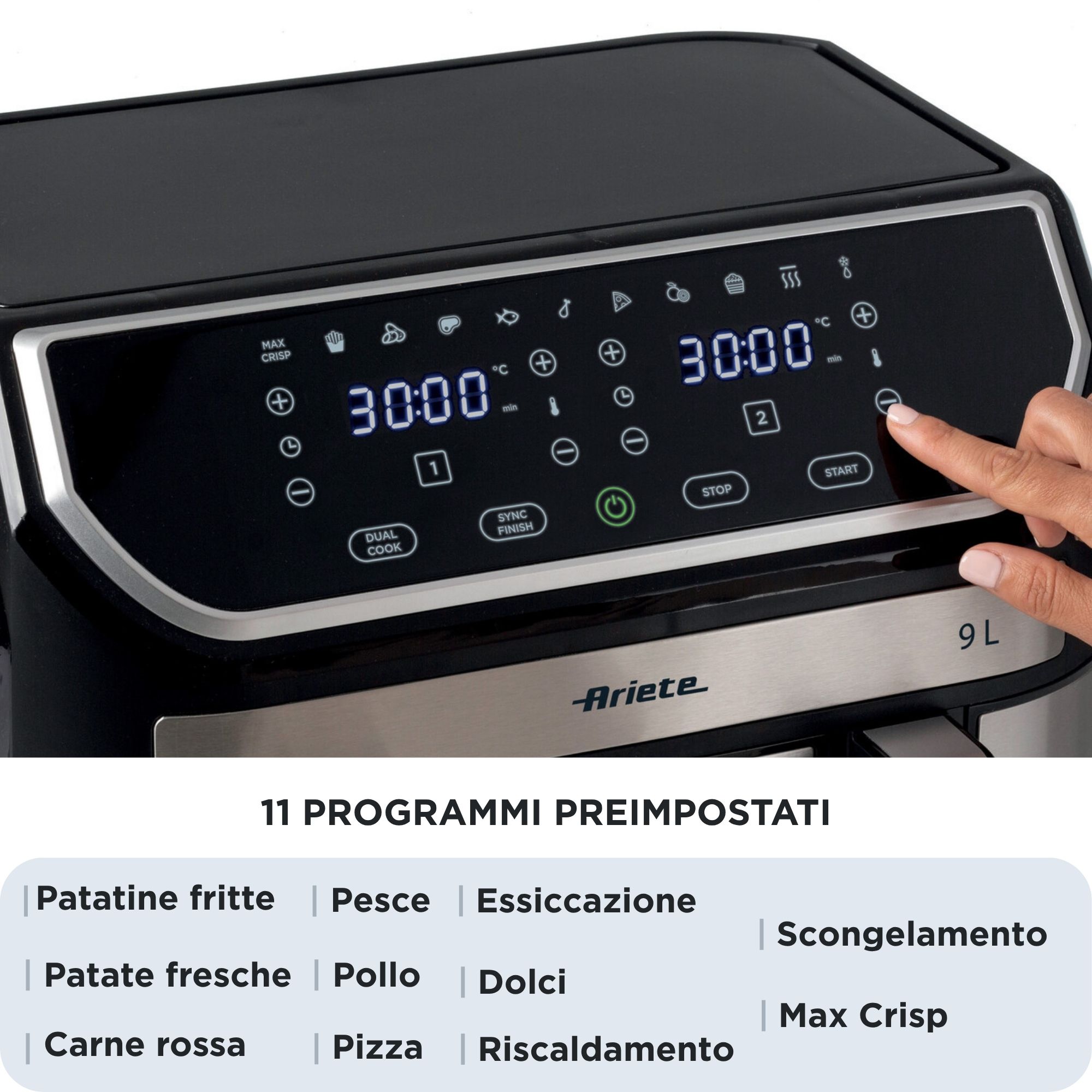Heißluftfritteuse Dual Metal 9 L