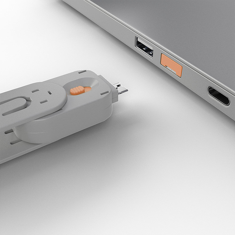USB Port Schloss (4 Stück) mit Schlüssel, Diebstahlschutz