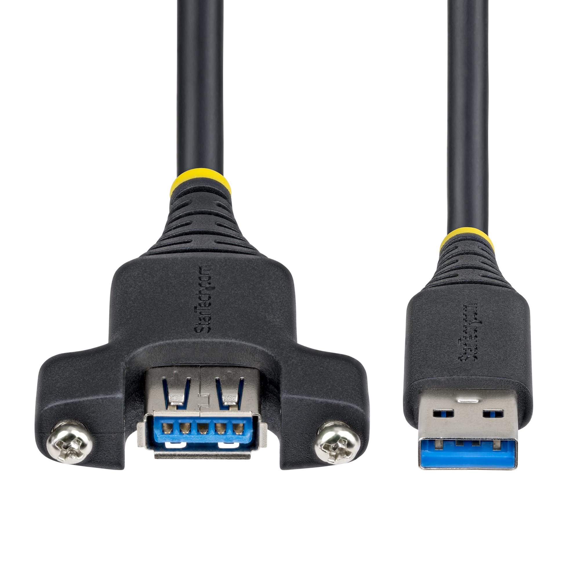 2M USB 3.0 TYPE A F-M PANEL F TO M PANEL BLACK CABLE