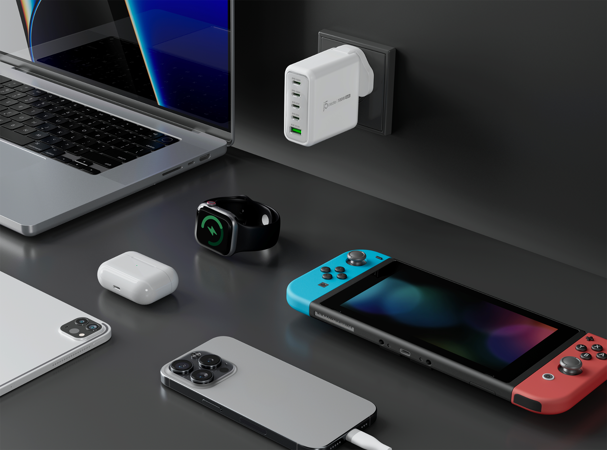 100W GAN USB-C 5-PORT CHARGER