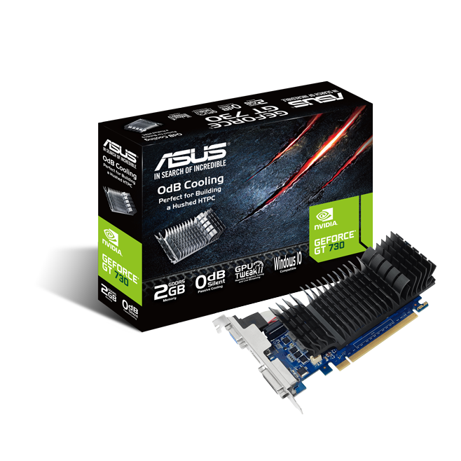 ASUS GeForce GT 730 Silent 2GB DDR5 1x Native Dual-link DVI-D HDMI passiv