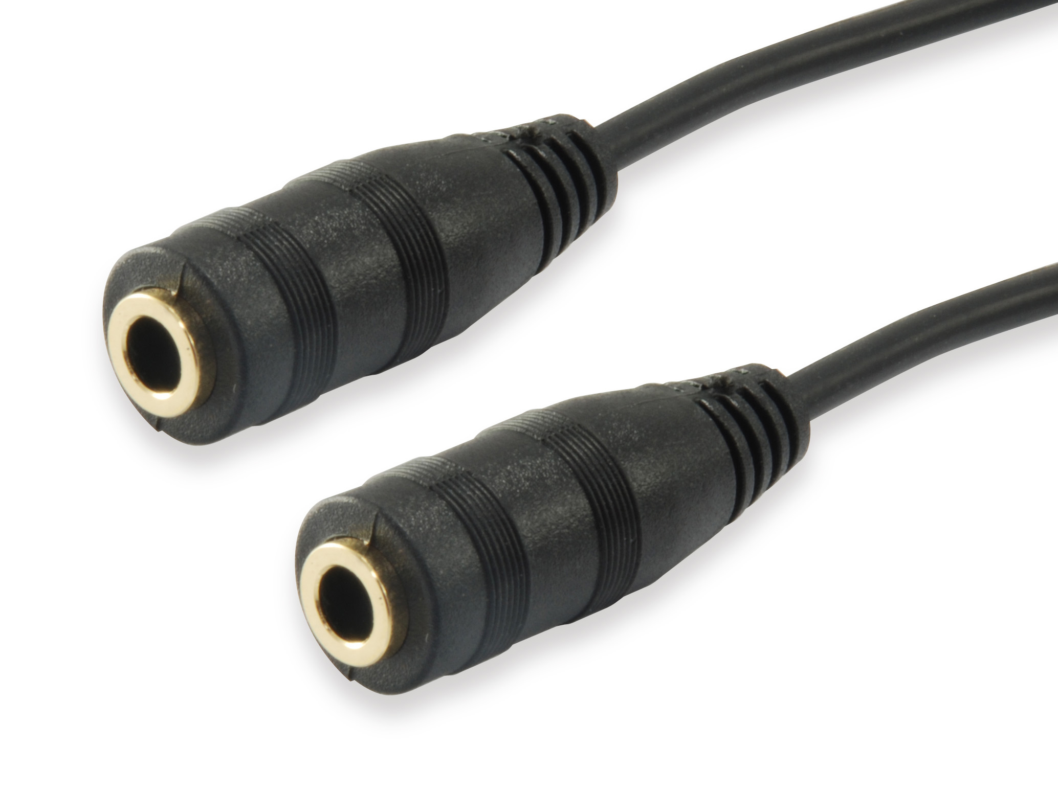 Equip Audiokabel Splitter 3.5mm->2x3.5mm St/Bu schwarz Polybeutel