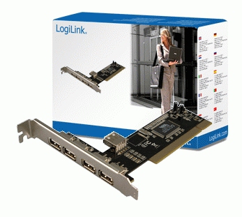 Logilink PCI Schnittstellenkarte USB 2.0 4+1x